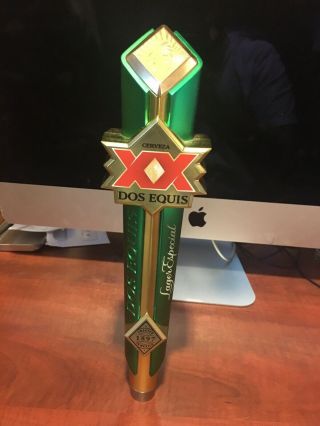 Dos Equis Lager Especial Xx Cerveza Beer Tap Handle 12.  5” Tall Brand