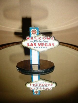 Mini Metal Paper Weight Sign Las Vegas Nevada " Welcome To Fabulous "