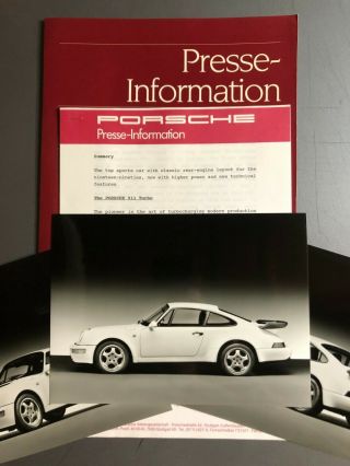 1991 Porsche 911 Turbo Factory Press Kit,  Pressemaappe Rare Awesome L@@k