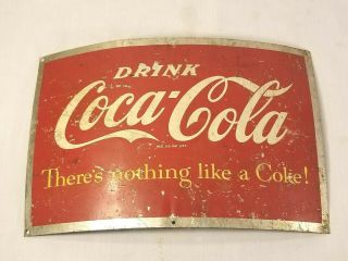 1957 Coca Cola Sign For Red Barrel Dispenser 2
