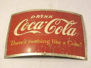 1957 Coca Cola Sign For Red Barrel Dispenser 4