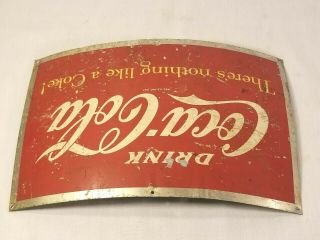 1957 Coca Cola Sign For Red Barrel Dispenser 5