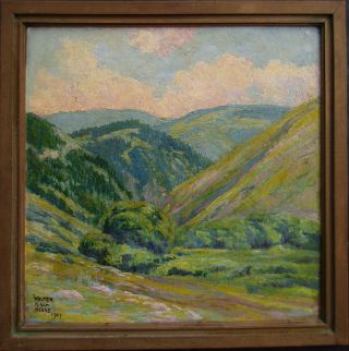 Listed Walter Stone Impressionist Spring Landscape Large Old Oil Painting No Res