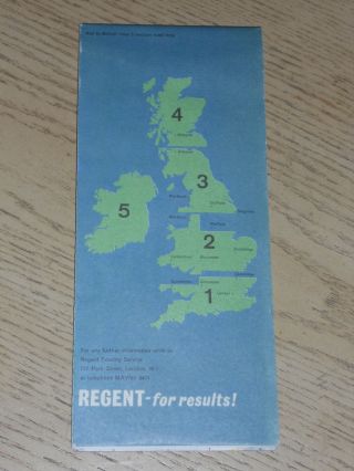 RARE 1960s Regent Oil Gas Wales & Central England 2 Of 5 Road Map Texaco Caltex 2