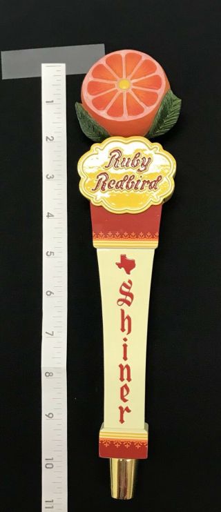 Rare Shiner “ruby Redbird” Beer Tap Handle Extremely Hard To Find