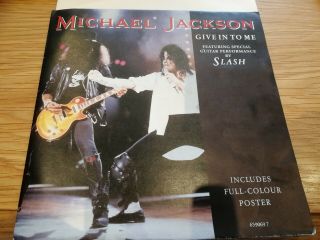 Michael Jackson - Give In To Me/dirty Diana (vinyl Single/full Colour Poster)