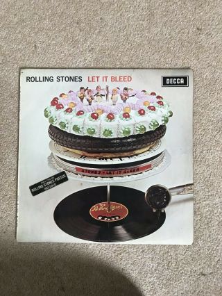 The Rolling Stones Let It Bleed 1st Uk Unboxed Stereo P6/p6 Sticker Vg,  /ex/ex -
