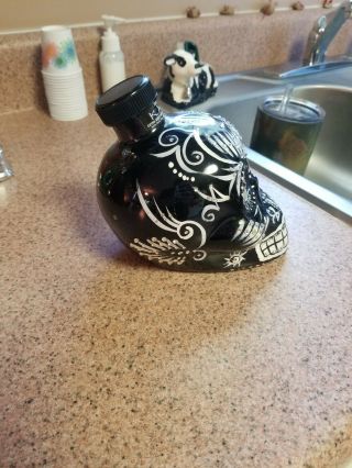 PERFECT KAH TEQUILA HAND PAINTED WITH RHINESTONES DAY OF THE DEAD BOTTLE 750ML 2