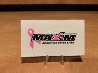 Maxim Breast Cancer Awareness Crane Union Hardhat Operating Engineers Sticker