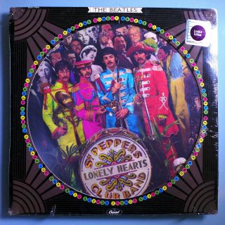 The Beatles Sgt.  Pepper Rare Orig Capitol Ltd Edition Picture Disc,  Sticker