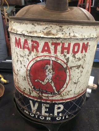 Marathon V.  E.  P 5 Gallon Motor Oil Can