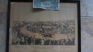 Framed 1850 Antebellum CURRIER & IVES PRINTS,  Horse,  Racing,  Blacksmith 2