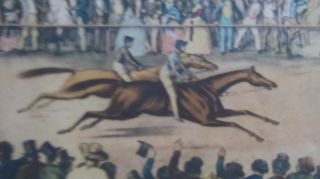 Framed 1850 Antebellum CURRIER & IVES PRINTS,  Horse,  Racing,  Blacksmith 4