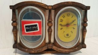 Vintage Carling Black Label Beer Lighted Cash Register Clock Sign 2