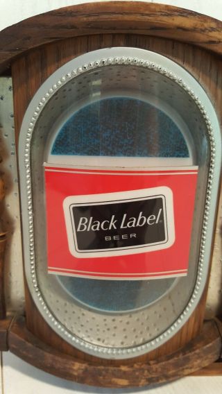 Vintage Carling Black Label Beer Lighted Cash Register Clock Sign 4
