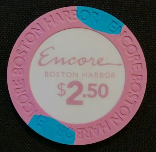 $2.  5 Encore Boston Harbor Casino Grand Opening Gaming Poker Chips Paulson