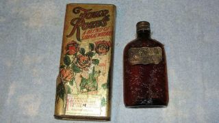 Vintage Four Roses Blended Whiskey Glass Bottle W/ Cardboard Box Packaging Fancy