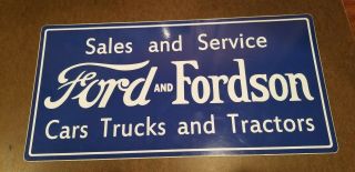 Vintage Retro Ford Logo Tractor Truck Car Farm Sign