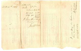 Edward Tiffin,  1st Ohio Governor 1803 - 07,  1802 Northwest Territory Signed Doc ' t 3