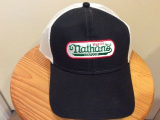 (3) Nathan ' s Famous Coney Island Hot Dogs Hats - 100th Anniversary Baseball Caps 2