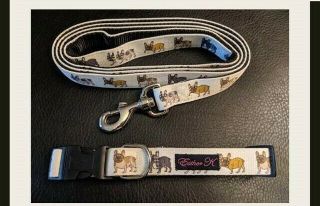 Custom Made French Bulldog Leash & Collar Made By Eather K
