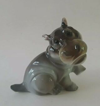 Rosenthal Porcelain Figurine 539 Baby Hippopotamus Hippo 3 1/4 "