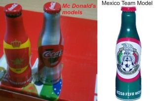 25 MINI COCA COLA BOTTLES 6 CRATES RUSSIA SOCCER FOOTBALL WORLD CUP 2018 MEXICO 3