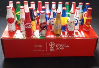 25 MINI COCA COLA BOTTLES 6 CRATES RUSSIA SOCCER FOOTBALL WORLD CUP 2018 MEXICO 7