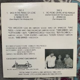 Tish Hinojosa Rare 1982 Debut EP,  Serenade Productions,  Red River NM 2