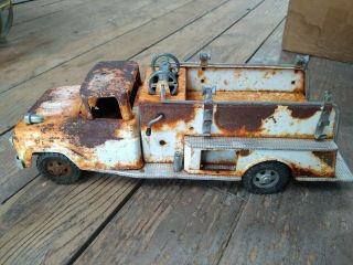 1959 - 60 Tonka Toys Ford Cab Suburban Pumper Fire Truck To Restore