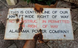 Early Alabama Power Company Heavy Metal Sign
