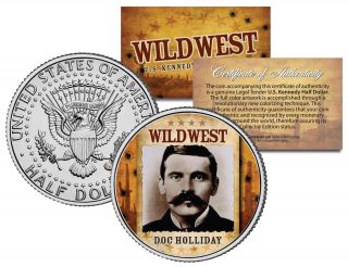 Doc Holliday Wild West Series Jfk Half Dollar Coin Us Poker Card Guard Cover