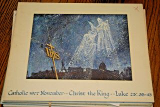 George Morton Prout 1913 - 2016 Listed Artist Painting Christ The King