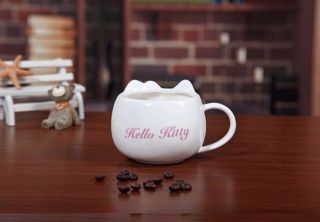 Cute Hello Kitty Ceramic Cup Tea Milk Coffee Mug Pink Bowknot Lovely Girl Gift 2