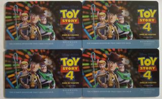 4 Collectible Rosewood Hotel Room Key Cards Toy Story 4