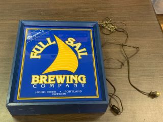 Vintage Full Sail Brewing Company Hanging Light/sign - 14” X 16”