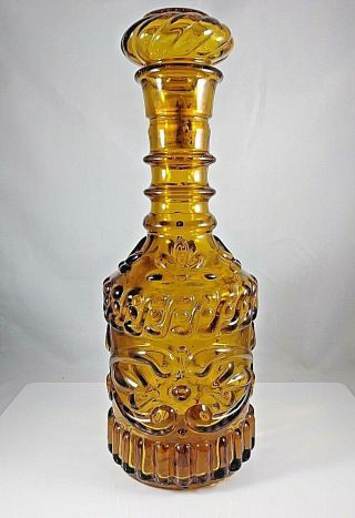 Vintage Jim Beam Amber Decanter Liquor Bottle W/stopper Ky Drb - 230 - 119 14 73