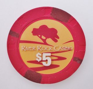 River Rock Casino Near Geyserville,  Ca $5 House Chip Issued 2019