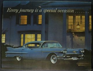 1958 Cadillac Vip Brochure Deville 60 Special 62 Eldorado 75