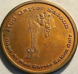 Red Garter Saloon - Virginia City,  Nevada Bronze One Dollar Gaming Token - 1979