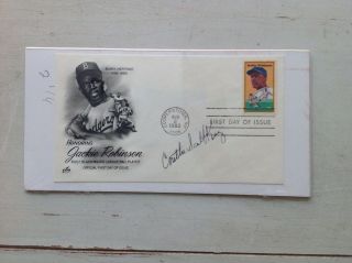 Jackie Robinson First Day Issue Envelope Signed By Coretta Scott King