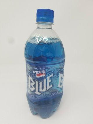 Usa Pepsi Blue Plastic Bottle 20 Oz Retro Limited From 2002 Only One On Ebay