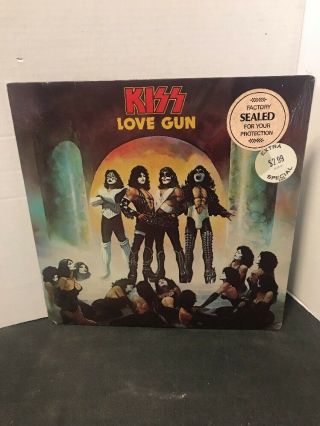 1977 Kiss Love Gun Lp Record Vinyl Casablanca Nblp 7057 - 7.  98