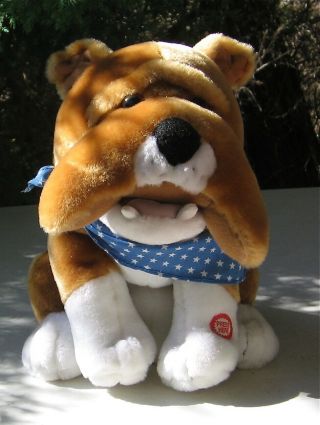Bulldog Sitting Dog Battery Operated Sings I Can 