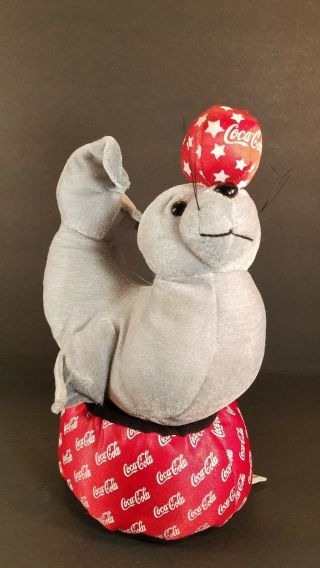 2002 Coca - Cola Collectible Soft Plush Stuffed Animal Toy Seal 11 " Tall Nwt