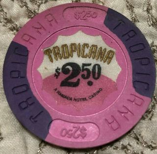 Tropicana Atlantic City Nj $2.  50 Casino Chip 1st Issue