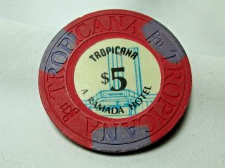 Vintage Tropicana Casino Las Vegas $5 Casino Chip 1985