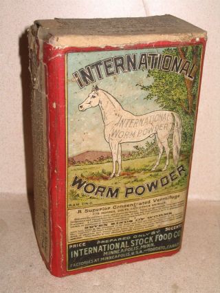 International Stock Food Early Worm Powder Horse Cattle Veterinary Medicine Box