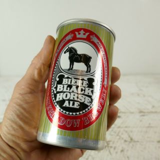 Aluminum Black Horse Dow Ale Biere Can Canada Beer Pull Tab Vtg