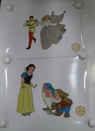 Disney Snow White & Cinderella Serigraph Cels Limited Edition